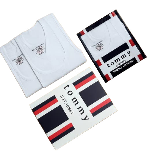 Tommy Hilfiger Men’s Slim Fit Cotton Top Tank/Sando Vest – Pack of 3
