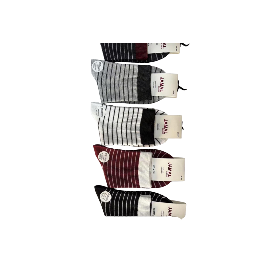 JAMAL Women's Ankle Socks – 5-Pack Cute Patterned Cotton Blend
