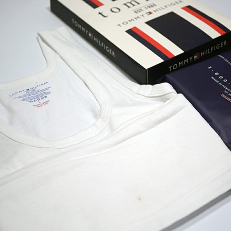 Tommy Hilfiger Men’s Slim Fit Cotton Top Tank/Sando Vest – Pack of 3