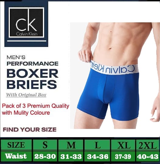 Calvin Klein Men’s Premium Cotton Boxer Shorts – Pack of 3