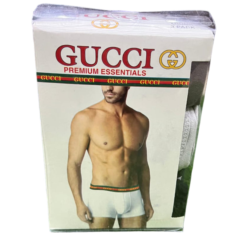 GUCCI Men's High-Quality Cotton Boxers – Pack of 3