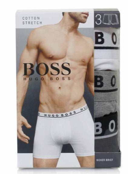 Hugo Boss Premium Cotton Boxers for Men – Pack of 3 Ultra-Soft Shorts