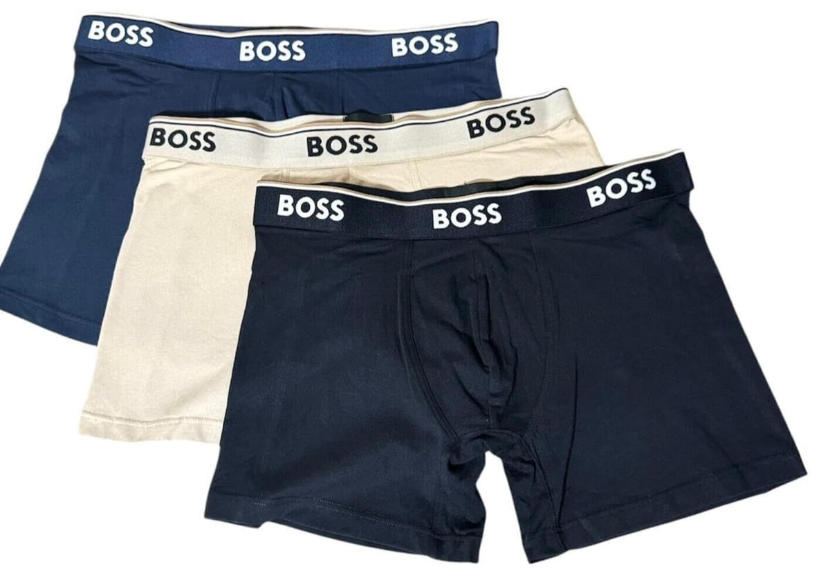 Hugo Boss Premium Cotton Boxers for Men – Pack of 3 Ultra-Soft Shorts