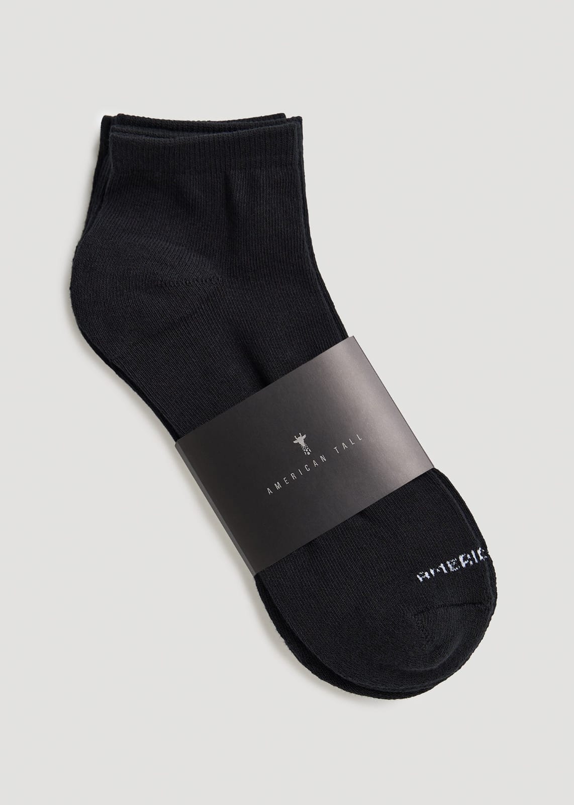 American Tall Unisex Premium Pure Cotton Black Ankle Socks – Pack of 3