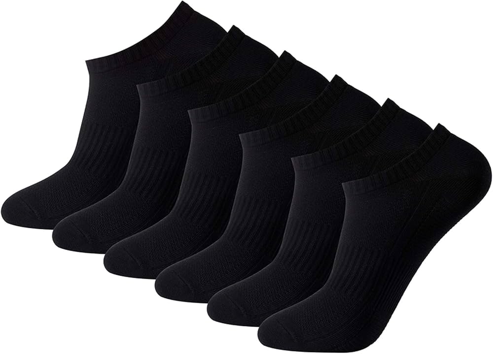 American Tall Unisex Premium Pure Cotton Black Ankle Socks – Pack of 3