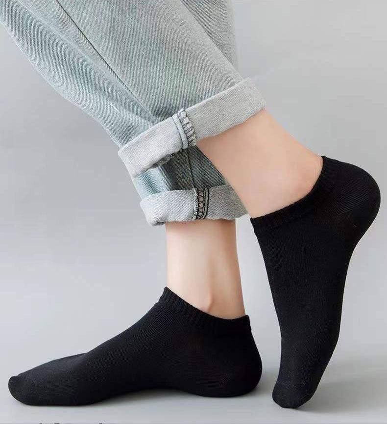 American Tall Unisex Premium Pure Cotton Black Ankle Socks – Pack of 3