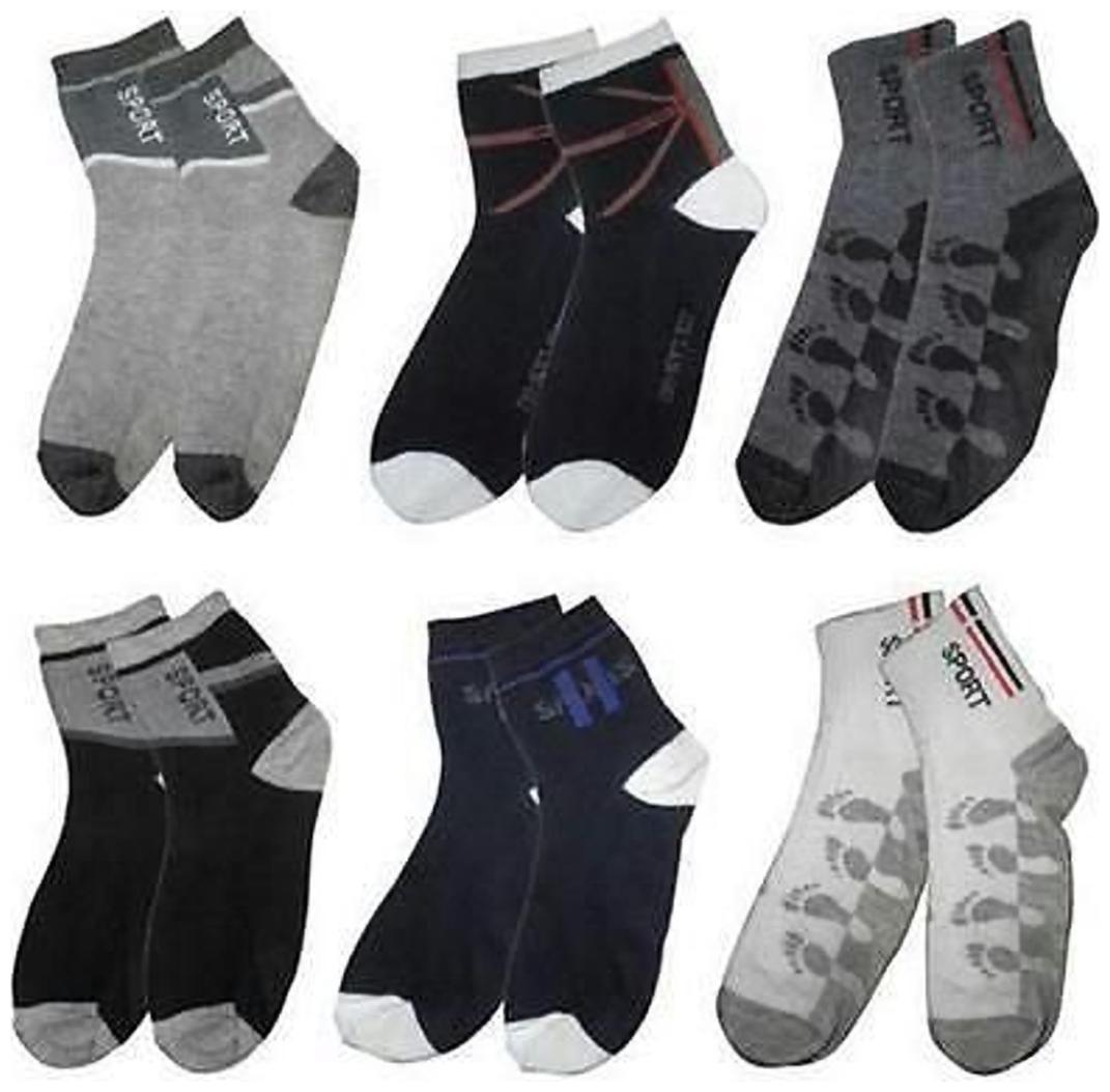 Unisex Striped Ankle Socks – Pack of 6 Pairs