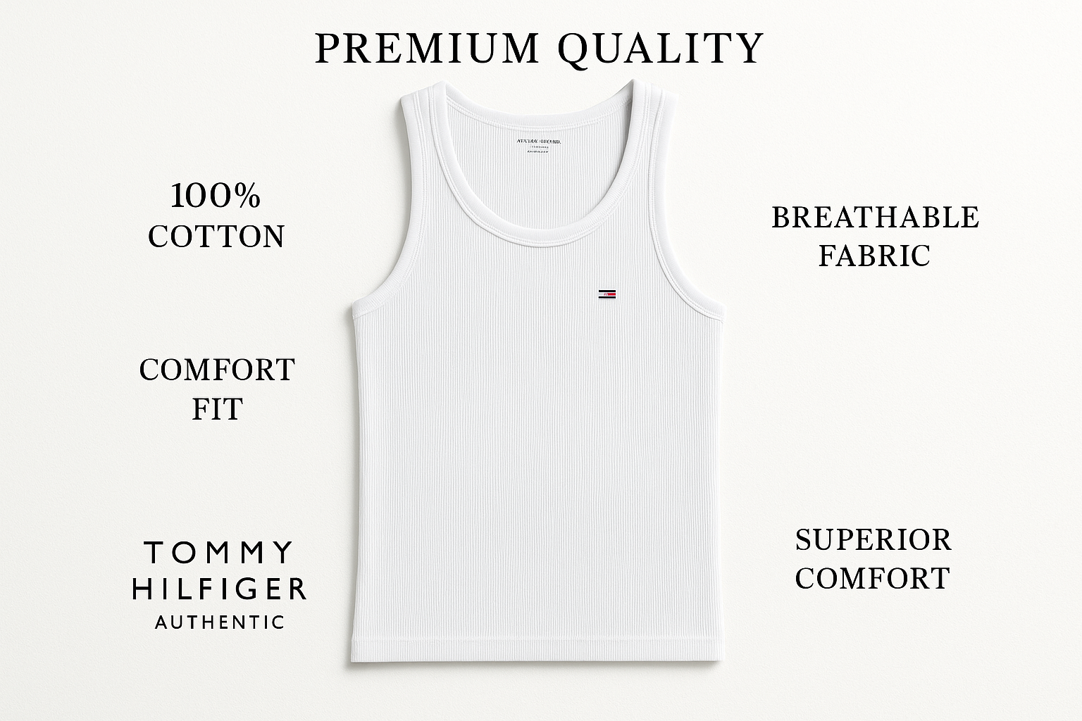 inner vest/sando vest tommy hilfiger vest with description like premimul quality